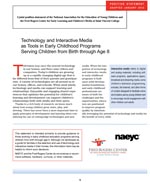 Technology and Interactive Media as Tools in Early Childhood Programs Serving Children from Birth through Age 8