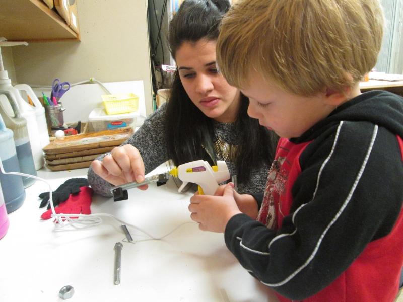 Learning to use a low-temp glue gun