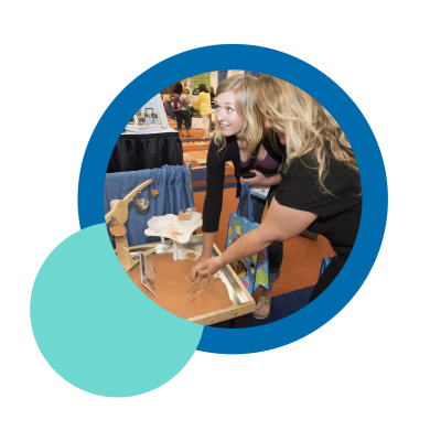 exploring exhibits in the NAEYC expo