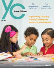 the cover of the publication young children, Volume 76, Number 3