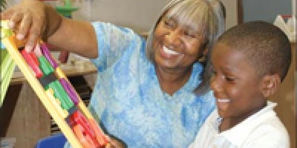 Student and teacher in the classroom