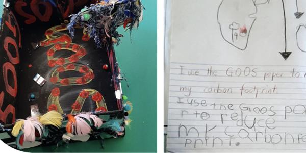 Children classroom artwork