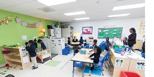 classroom with early childhood students