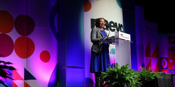 NAEYC's Governing Board President, Tonia Durden, speaking at NAEYC's Annual Conference Opening Ceremony