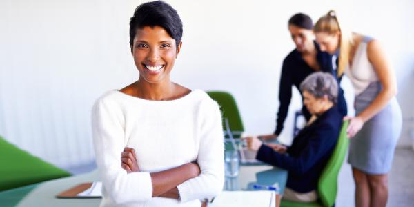 Woman in meeting