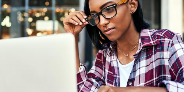 Woman on computer