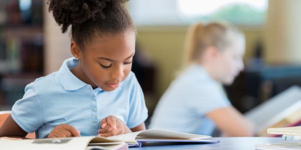 child reading a book