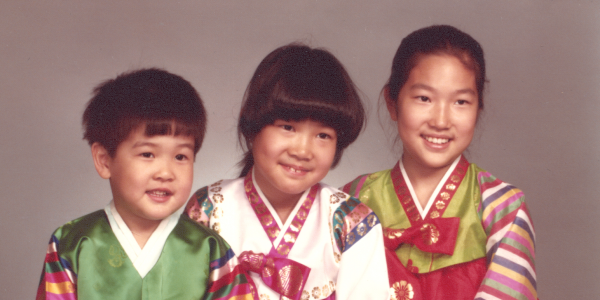 Michelle Kang and her siblings as children