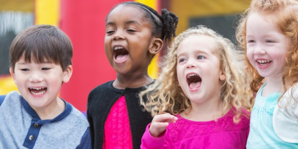 a group of happy children