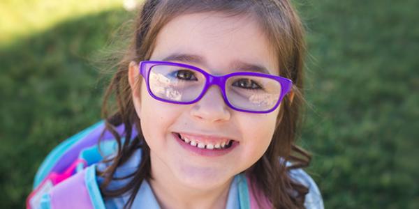 Girl in purple glasses