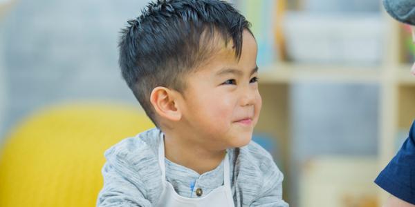 young child in classroom