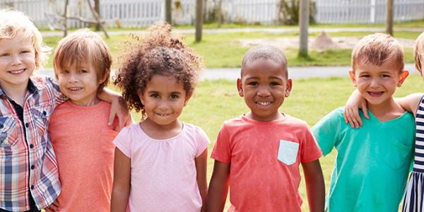 Children exploring outdoors