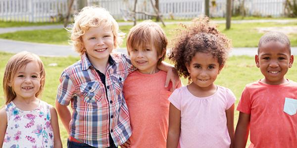 Children standing outside