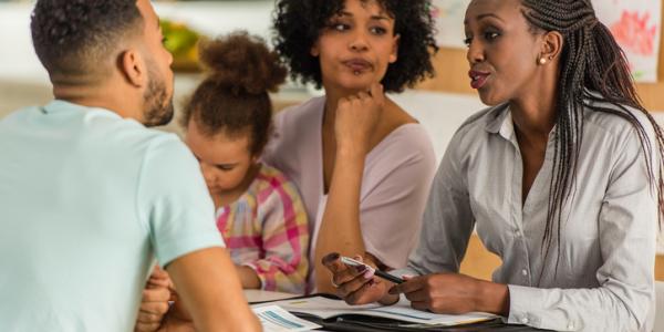 A family and teacher discuss allowing a child to freely engage in dramatic play.