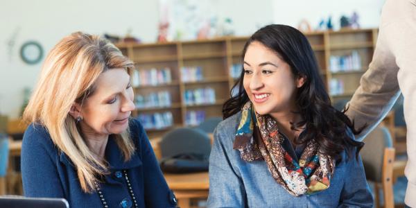 A professor and an adult student working together