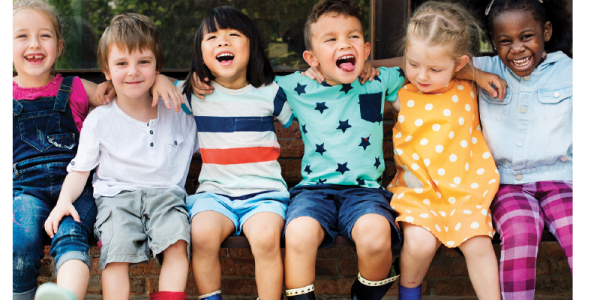 Happy children ready to learn.