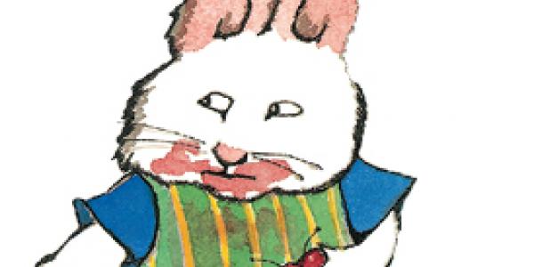 Illustration of Max the rabbit from a children's book by Rosemary Wells.