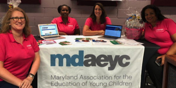 MDAEYC affiliate leaders sitting at table