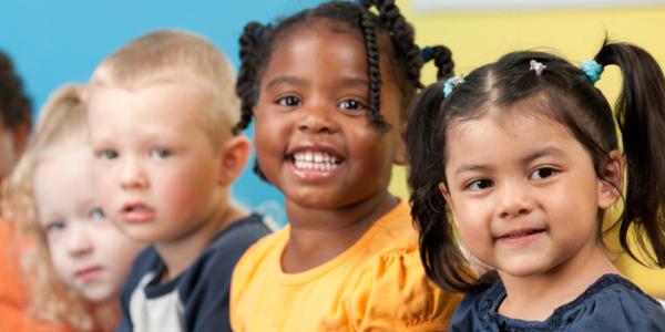 Young children in the classroom.