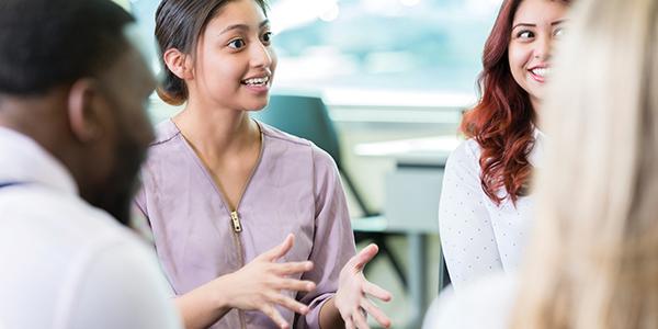 Young professionals in a meeting room