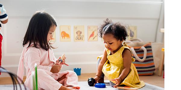 Children playing with toys.