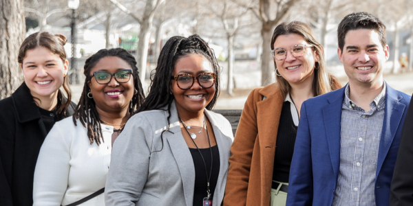 public policy forum attendees posing for a picture