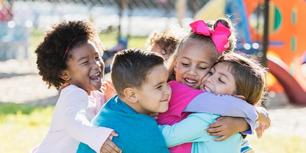 Children hugging each other