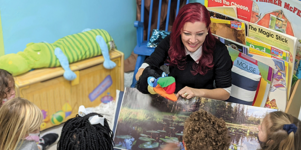 Feature Teacher Ferlady Wilhelm teaches her students.