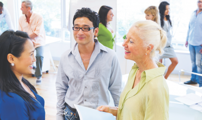 Group of professionals in a board meeting