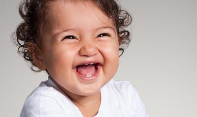 Baby laughing