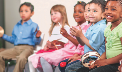 Children playing with instruments