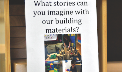 children with building materials