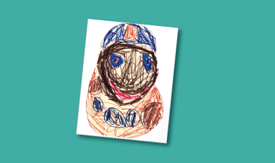 a childs self portrait drawing