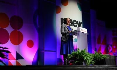 NAEYC's Governing Board President, Tonia Durden, speaking at NAEYC's Annual Conference Opening Ceremony