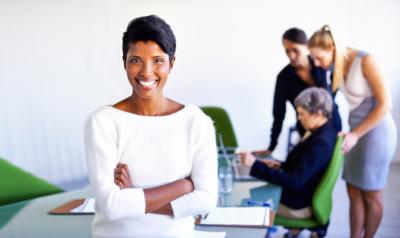 Woman in meeting