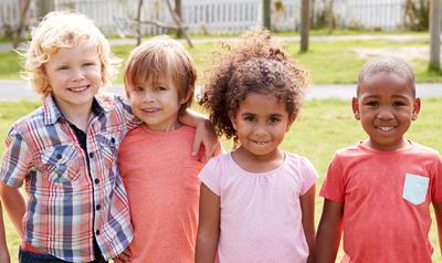 Group of young children