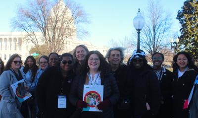 ECE advocates standing in front of the United States Capitol Building
