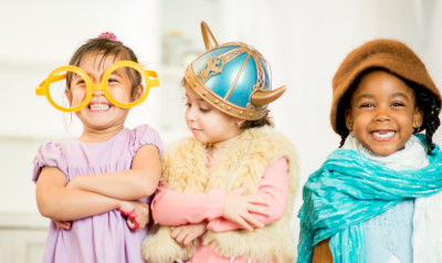 children playing dress-up