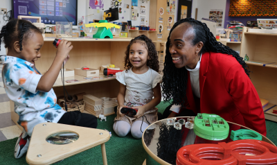 Member spotlight Carlyn Rahynes working with students in school