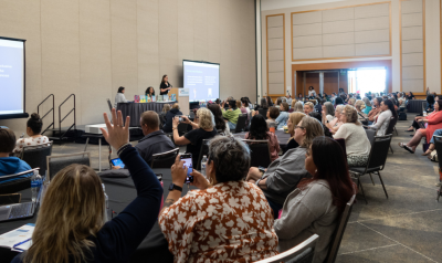 a panel at a conference