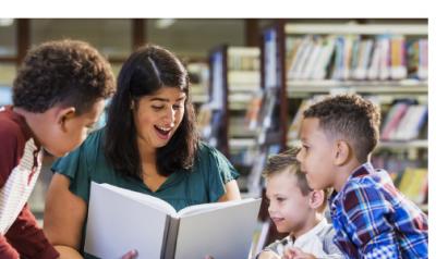 teacher reading to children