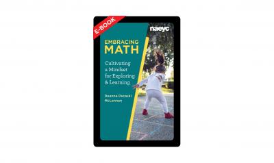 cover of Embracing Math featuring  a little girl jumping and playing outside