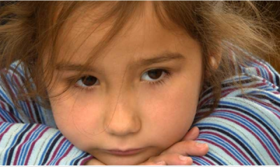 young girl with sad expressions