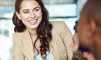 young woman interviewing