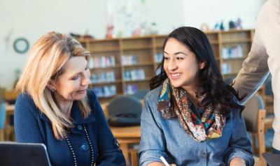 A professor and an adult student working together