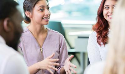 Young professionals in a meeting room