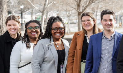 public policy forum attendees posing for a picture