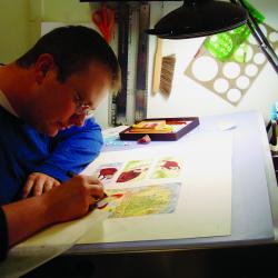 Steve Light in his studio