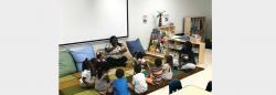 Teacher and students during circle time