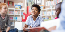 Children in a reading circle.